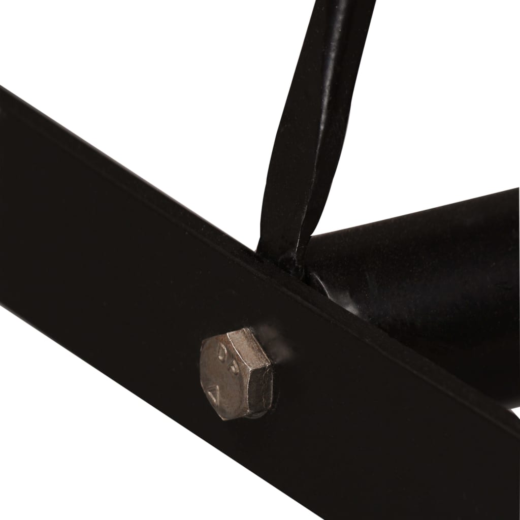 Bar Set 5 Pieces Solid Wood Reclaimed. Genuine Leather & Canvas