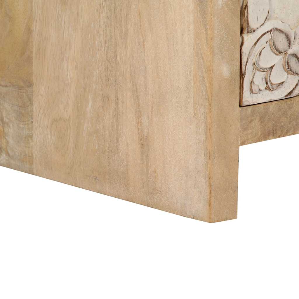 Bedside Table Solid Mango Wood 40x30x50 cm