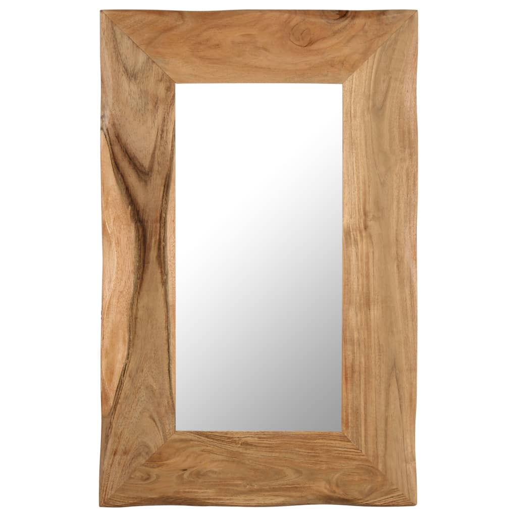 Cosmetic Mirror 50x80 Cm Solid Acacia Wood