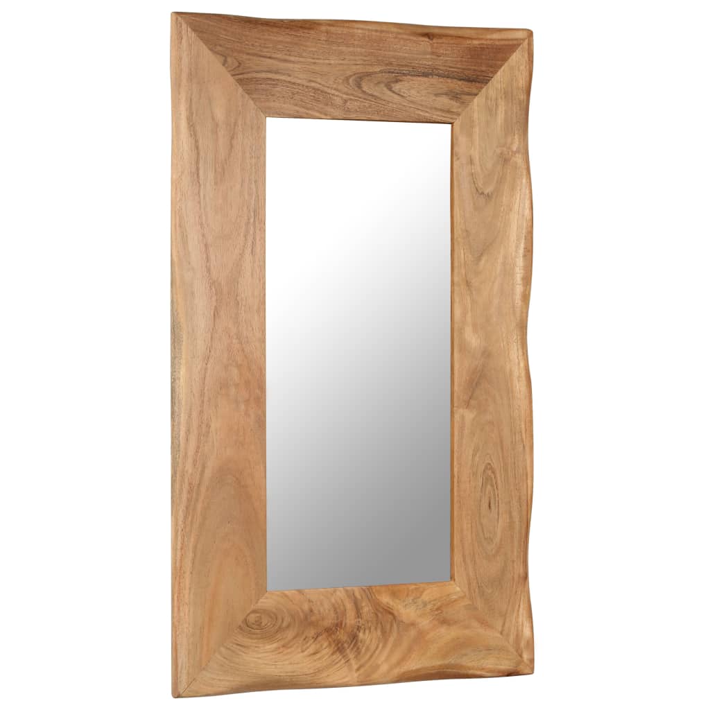 Cosmetic Mirror 50x80 Cm Solid Acacia Wood