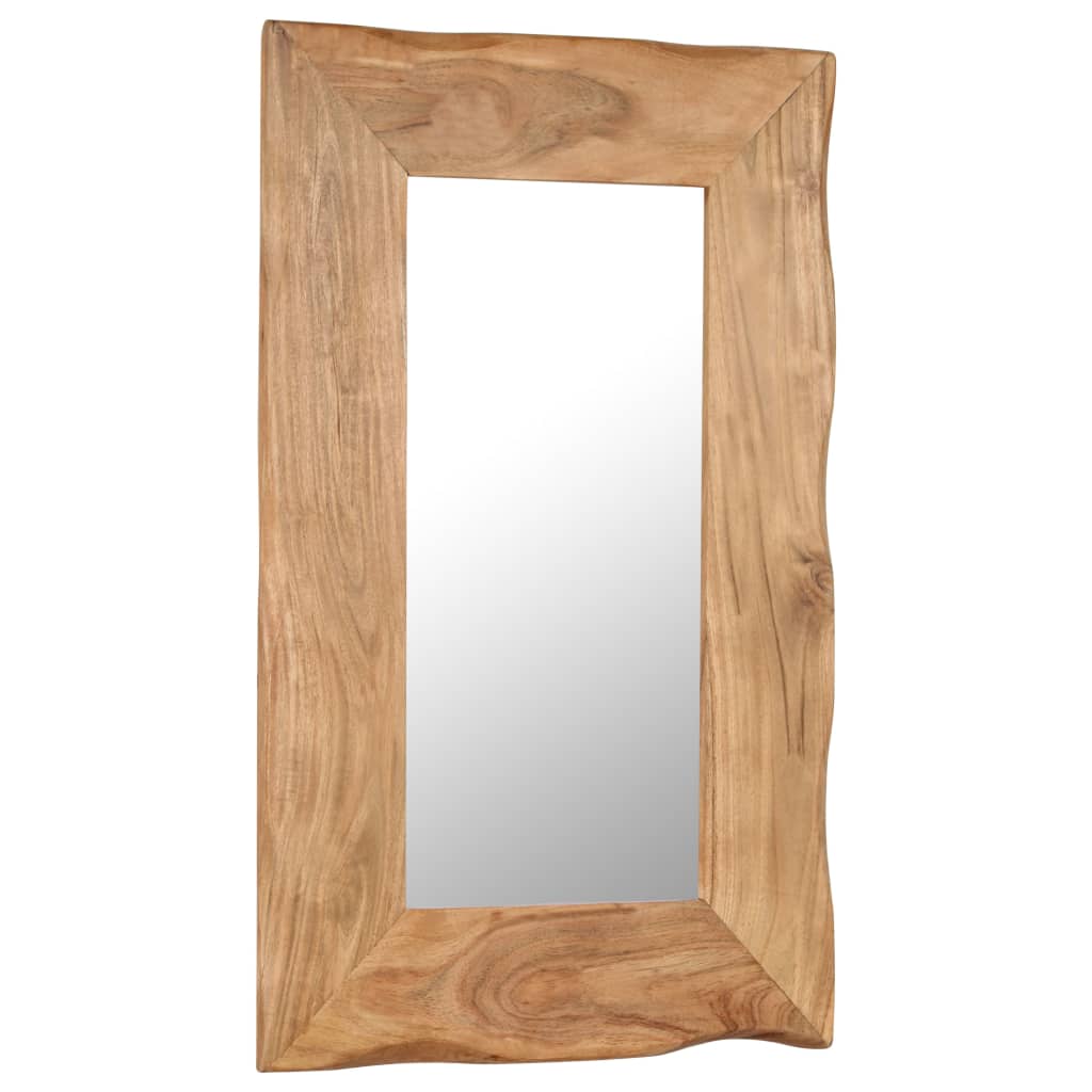 Cosmetic Mirror 50x80 Cm Solid Acacia Wood
