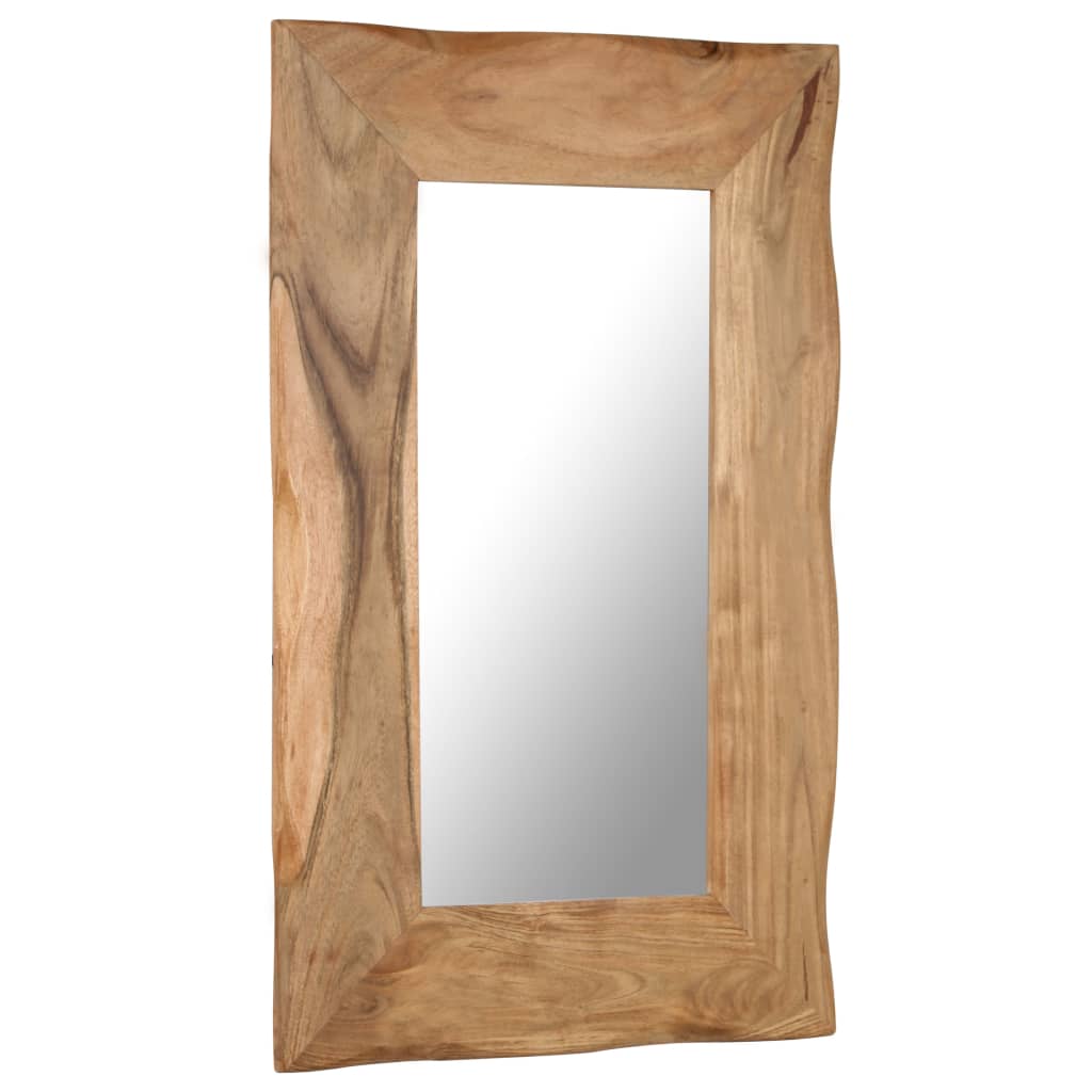 Cosmetic Mirror 50x80 Cm Solid Acacia Wood