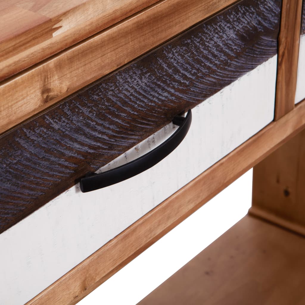 Console Table Solid Acacia Wood 86x30x75 Cm Natural