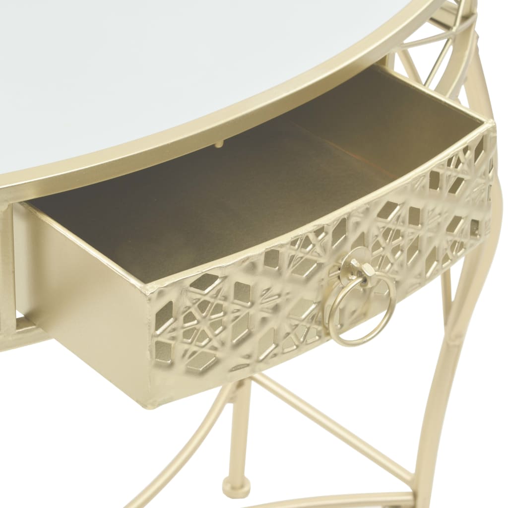 Side Table French Style Metal 82x39x76 Cm Gold