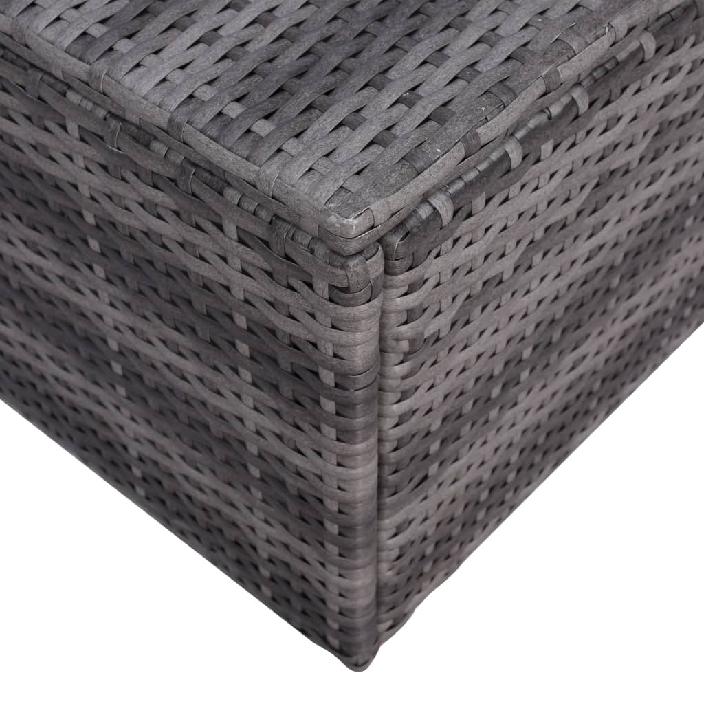 6 Piece Garden Sofa Set with Cushions & Pillows Poly Rattan Grey