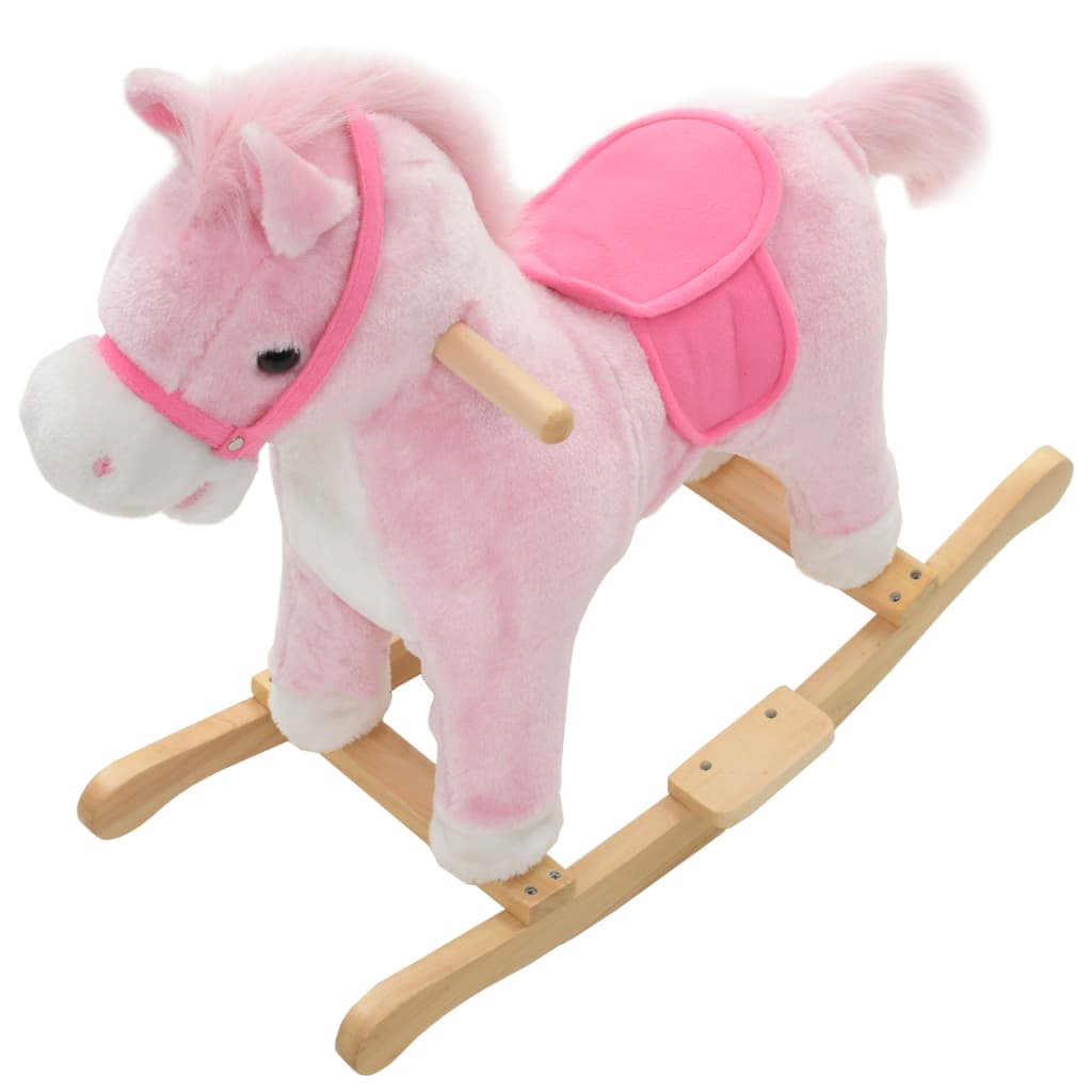 Rocking Animal Plush 65X32X58 Cm Pink