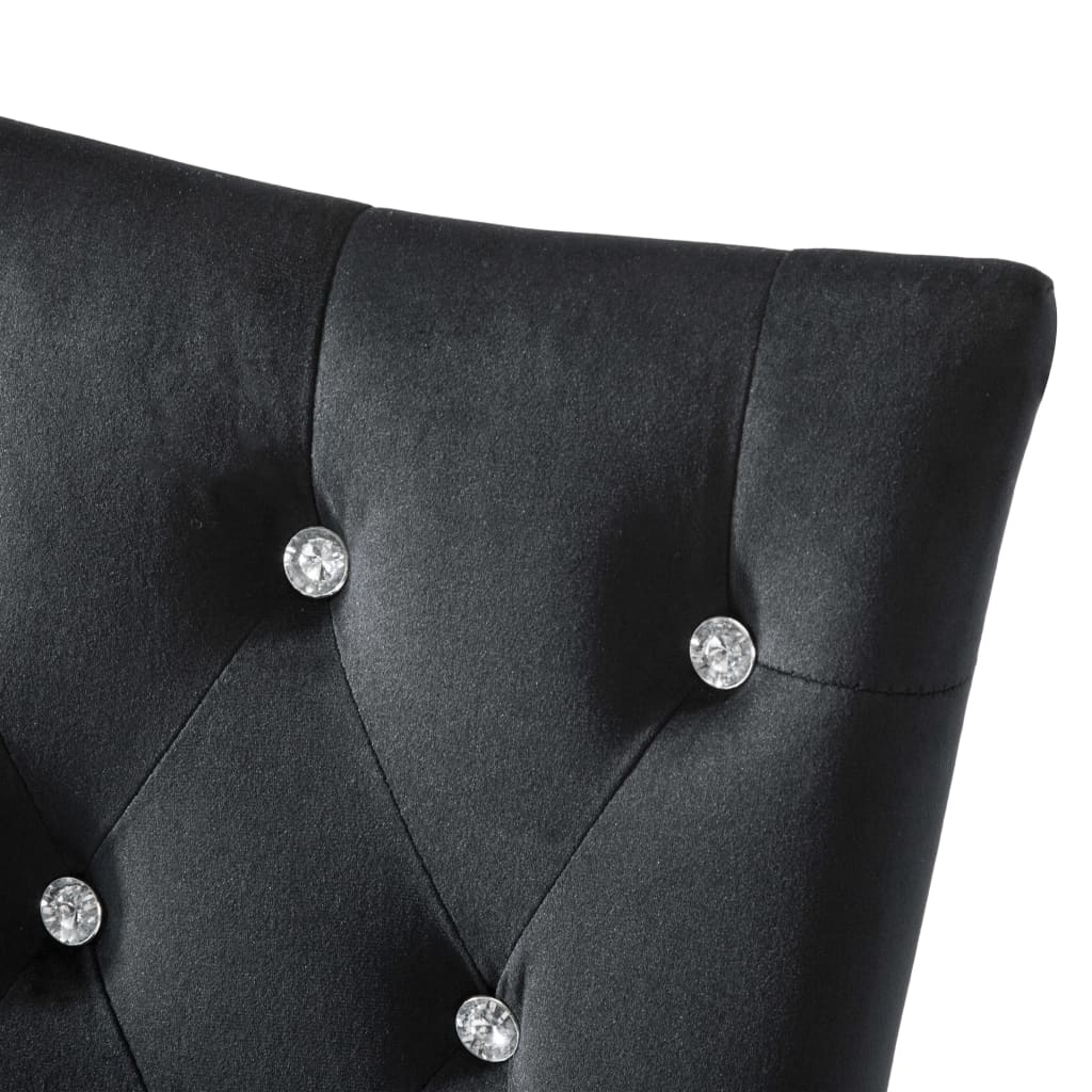 Dining Chairs 6 pcs Black Velvet