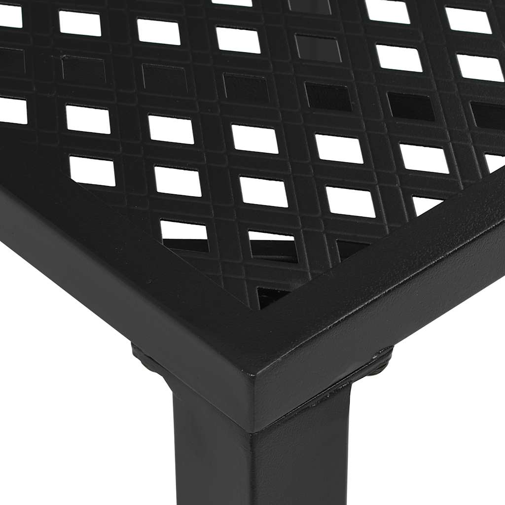 Garden Table Black 150x90x72 cm Steel