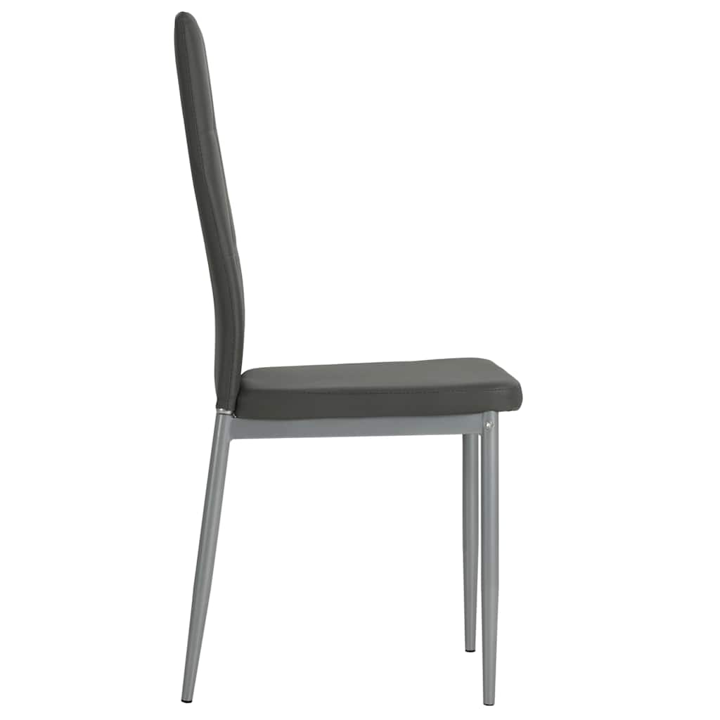 Dining Chairs 2 pcs Grey Faux Leather
