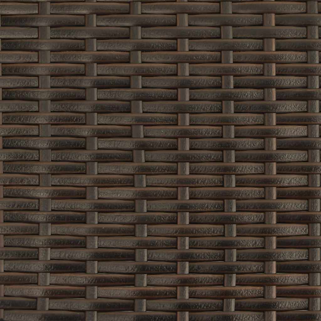 Stackable Outdoor Chairs 2 pcs Poly Rattan Brown