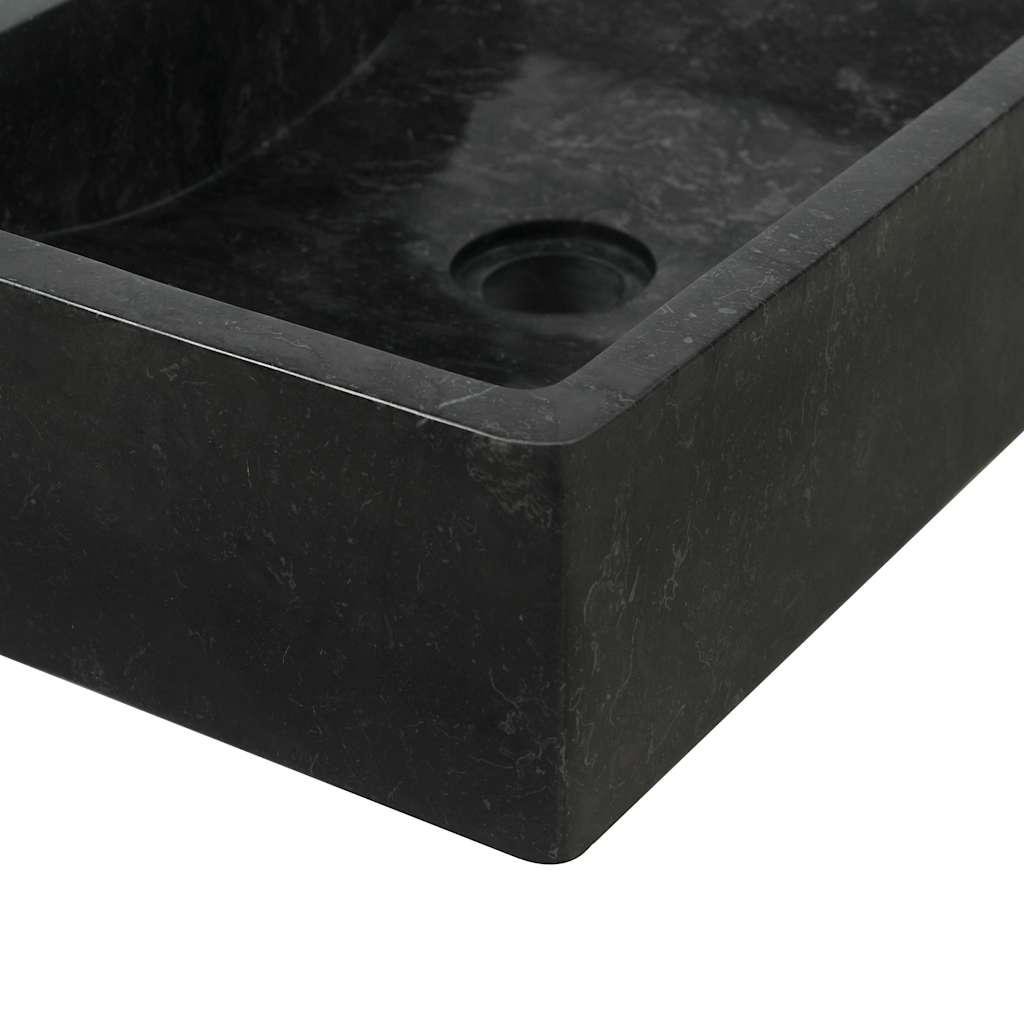 Sink 45x30x12 cm Marble High Gloss Black