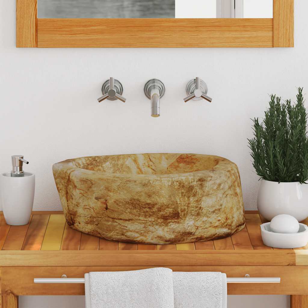 Sink 45x35x15 cm Fossil Stone Cream