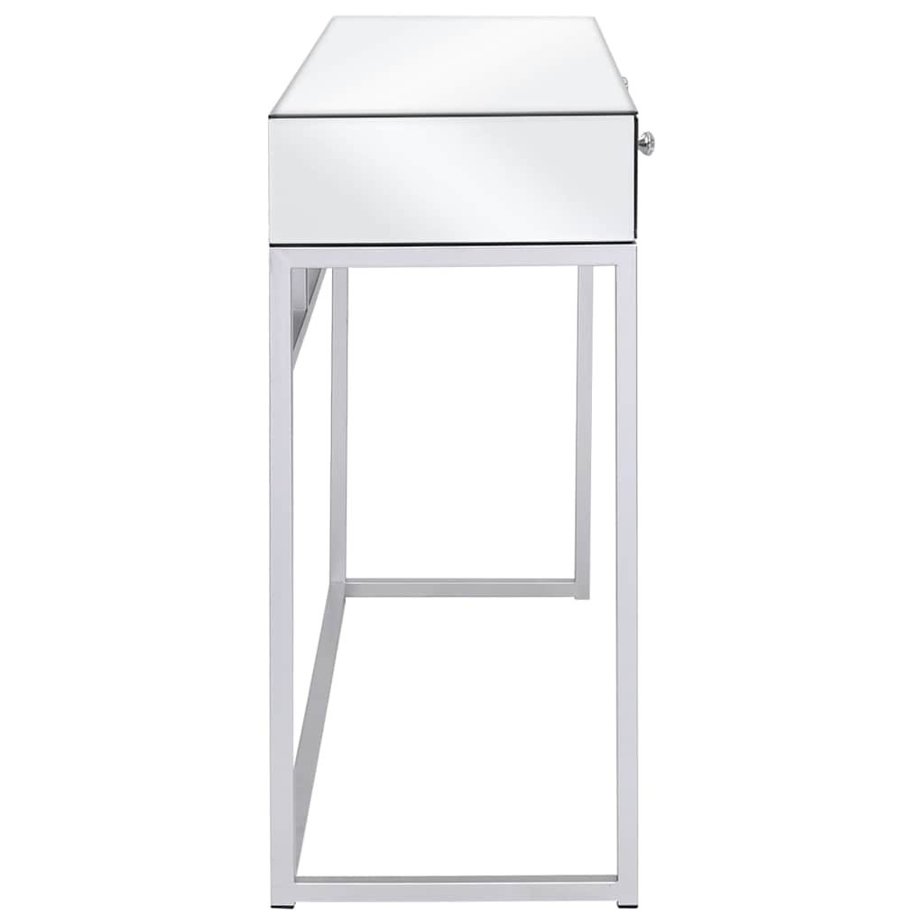 Mirrored Console Table Steel and Glass 107x33x77 cm