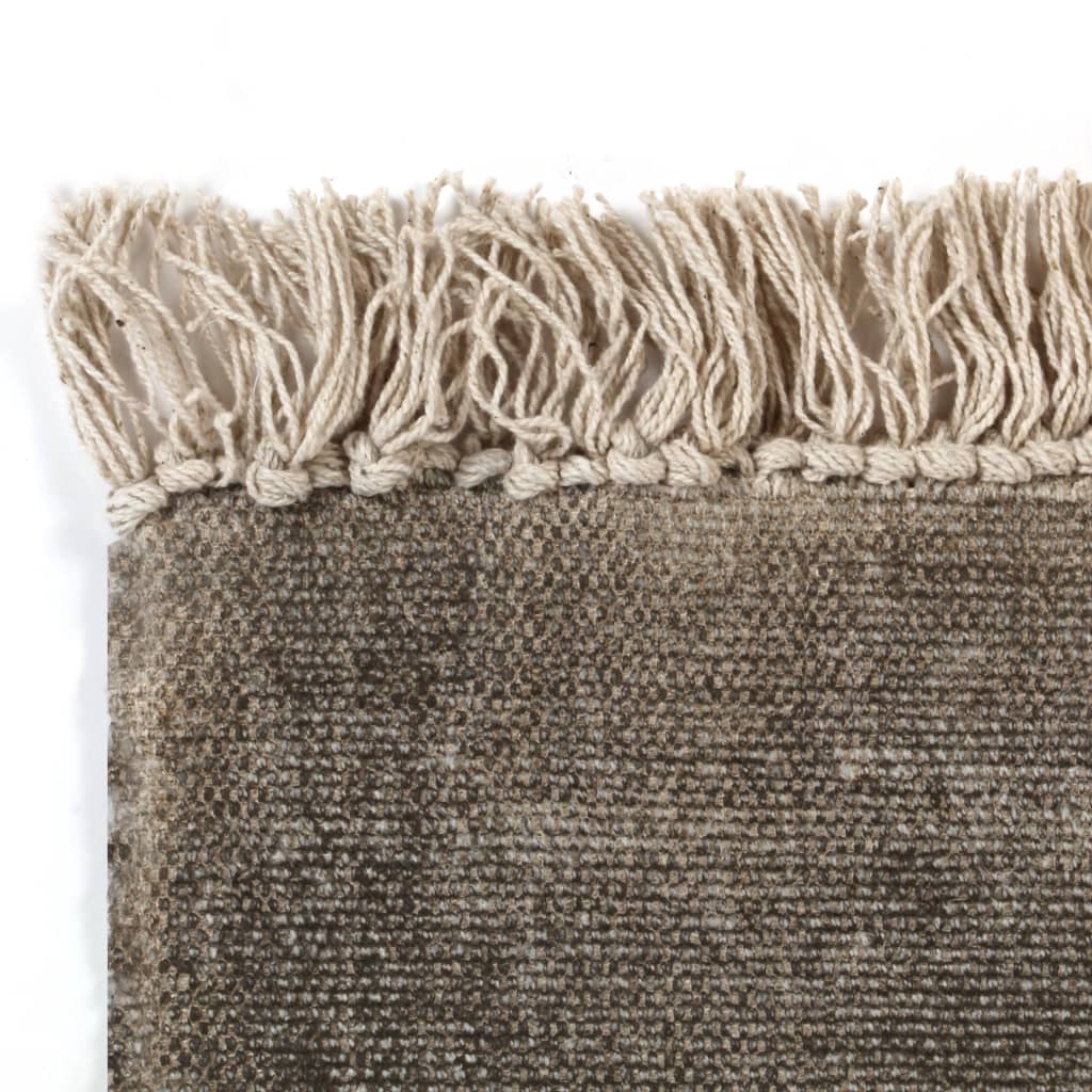 Kilim Rug Cotton 160x230 Cm Taupe