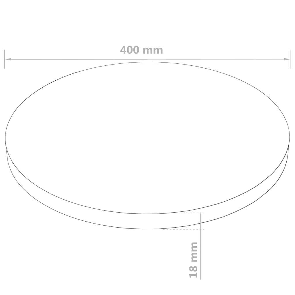 Table Top Round MDF 400x18 mm