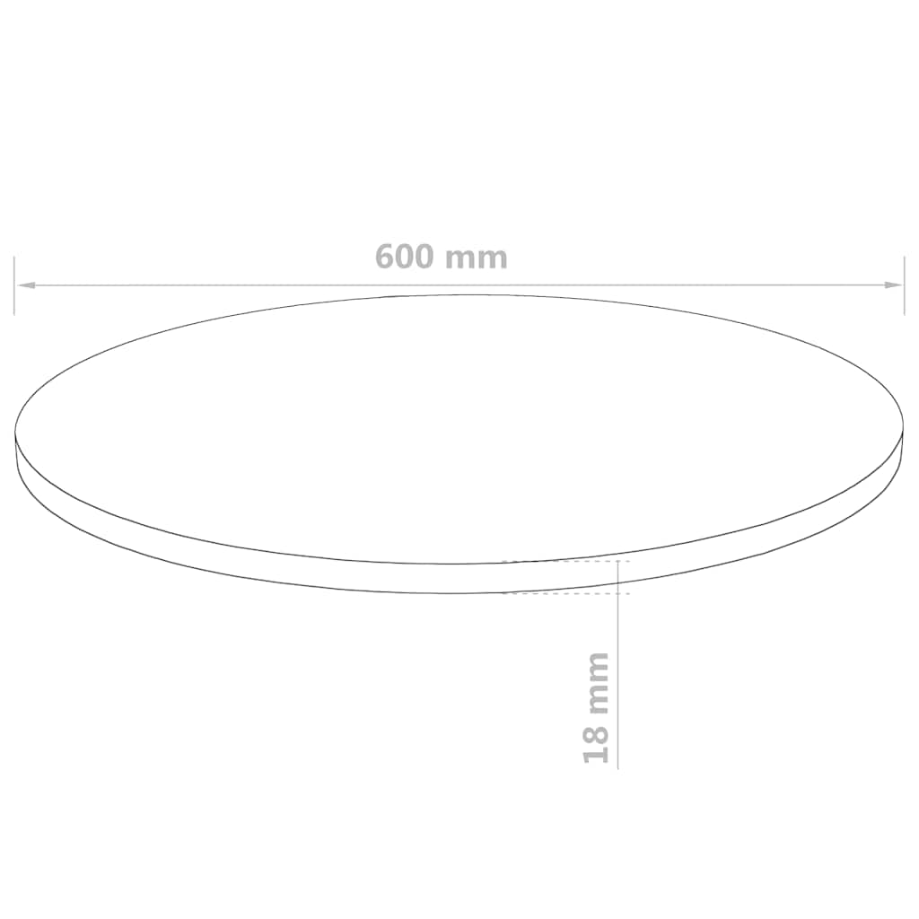 Table Top Round MDF 600x18 mm