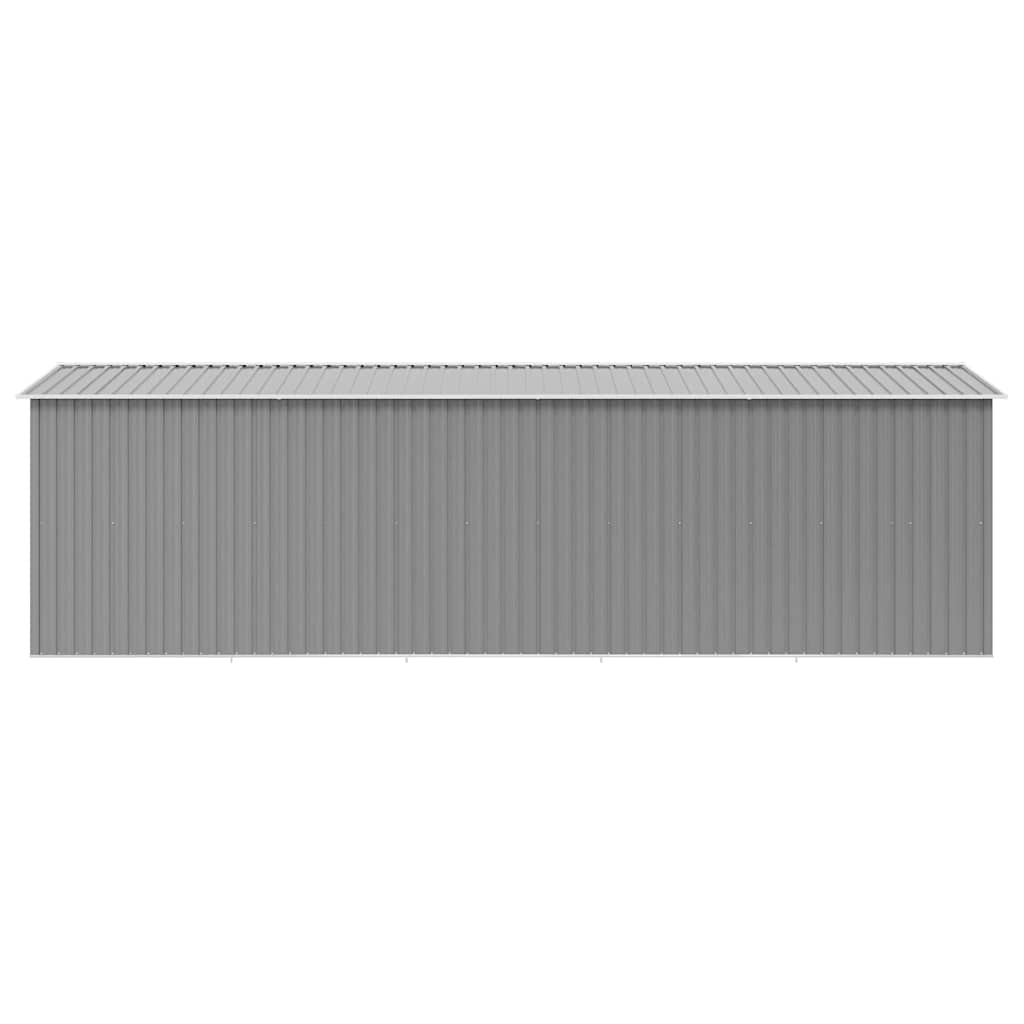 Garden Shed 257x580x181 cm Metal Grey