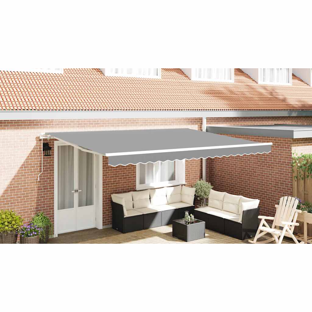 Awning Frame Manual White 400 x 300 cm Aluminium