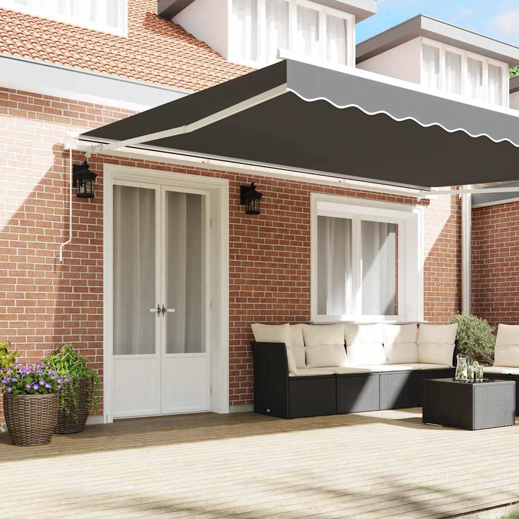 Awning Manual White 4 x 3 m Metal