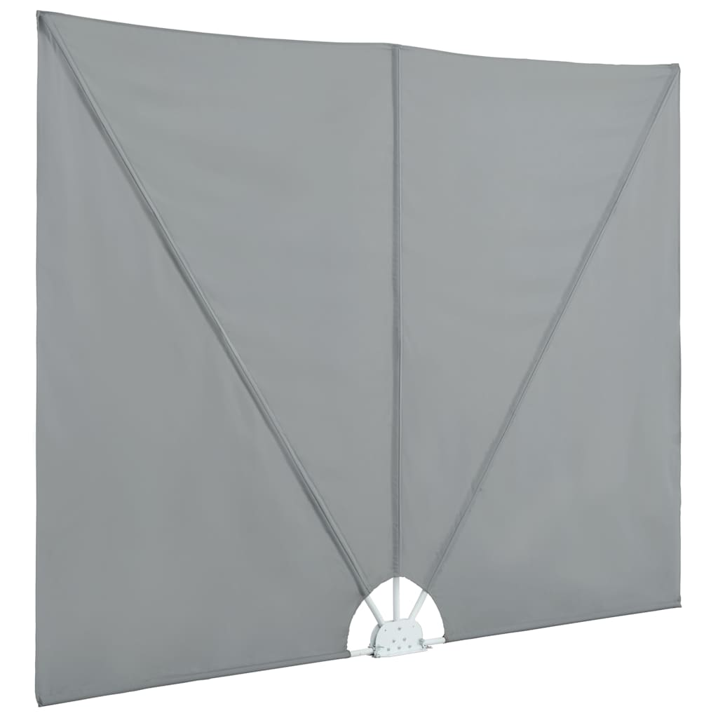 Collapsible Terrace Side Awning Grey 300x200 cm