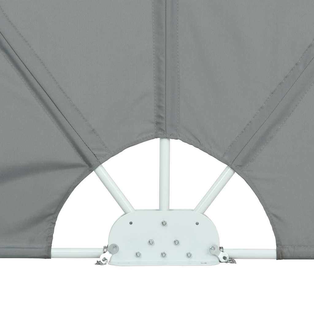 Collapsible Terrace Side Awning Grey 300x200 cm