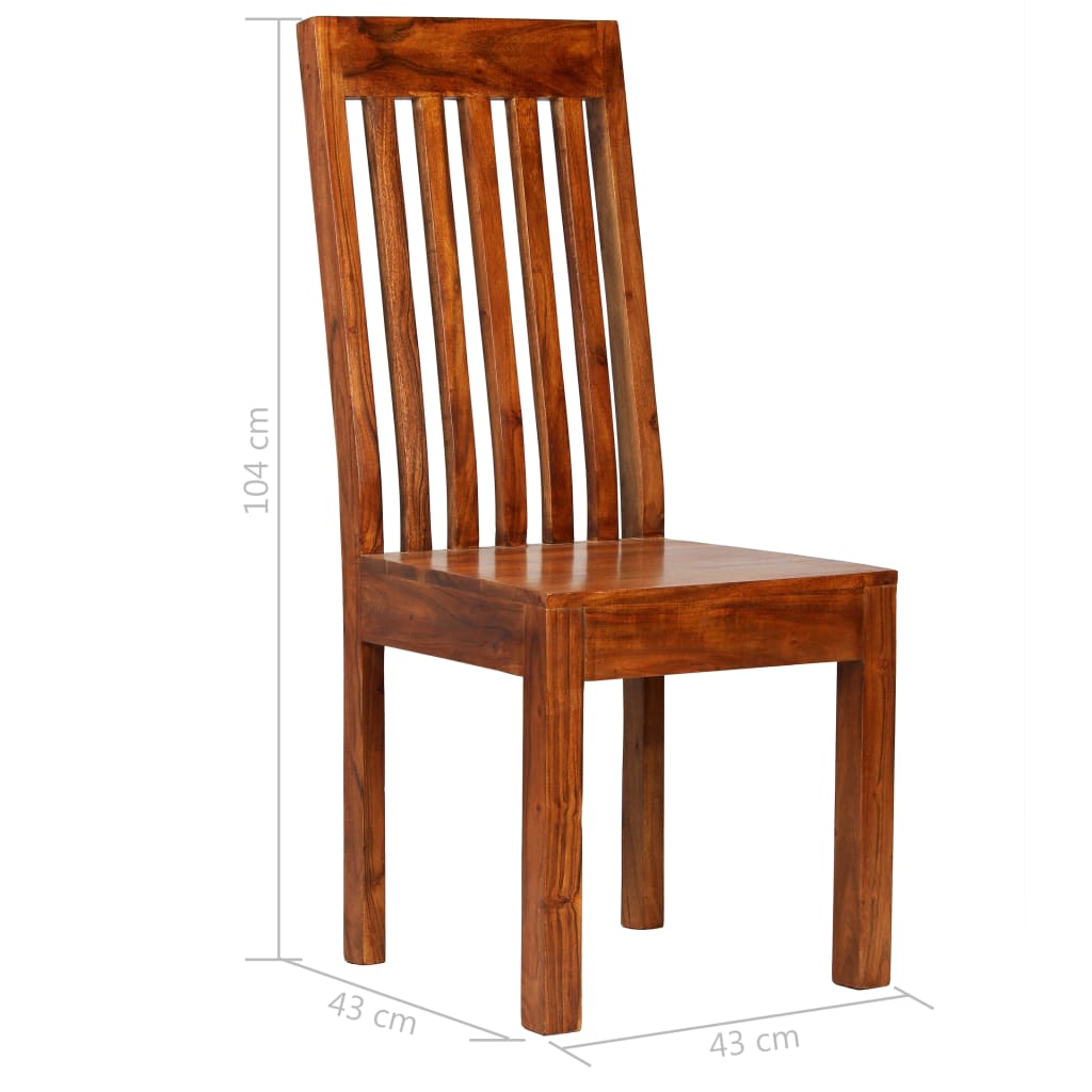 Dining Table Set 7 Pieces Solid Acacia and Mango Wood ( 245640+3x245645)
