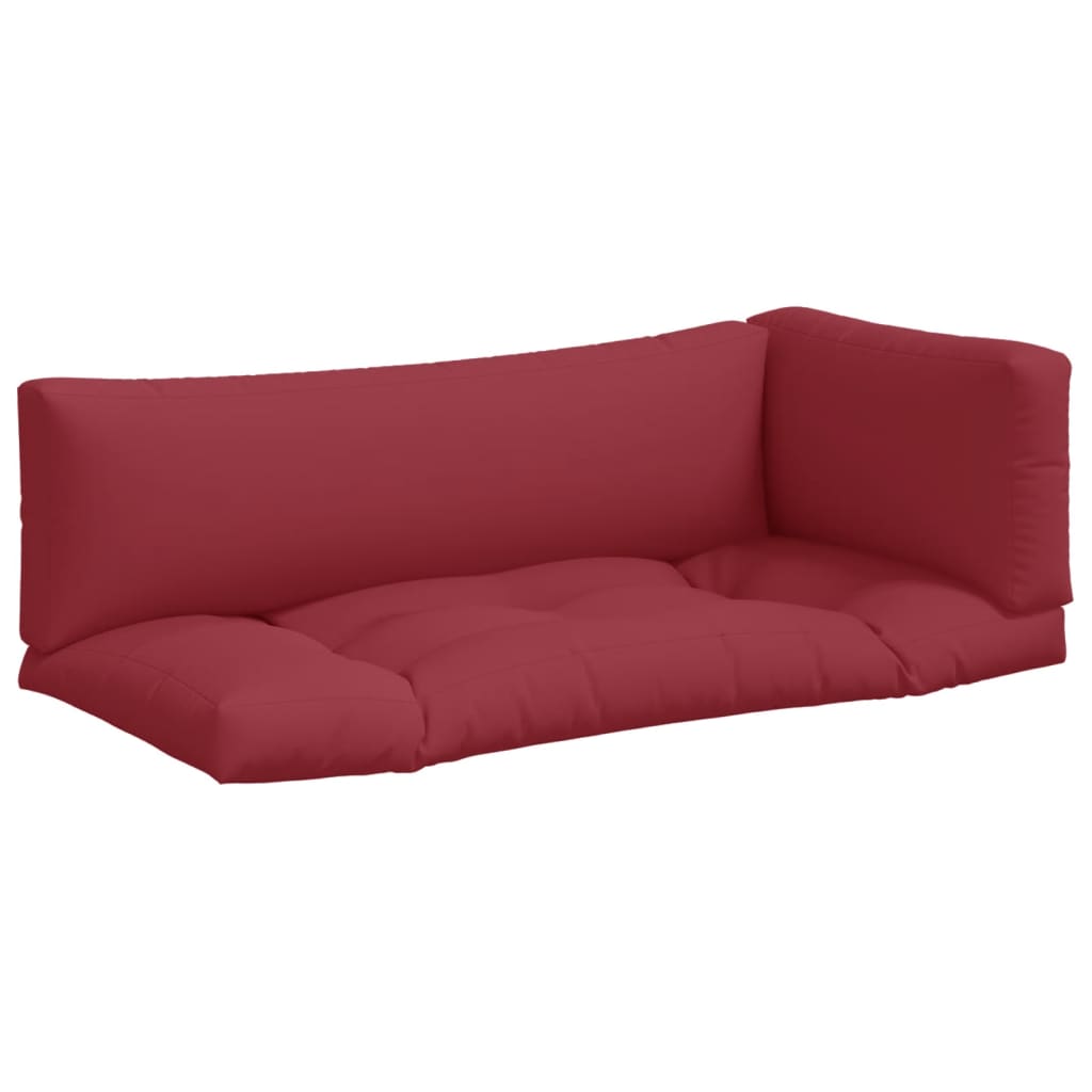 Pallet Cushions 3 pcs Red Fabric