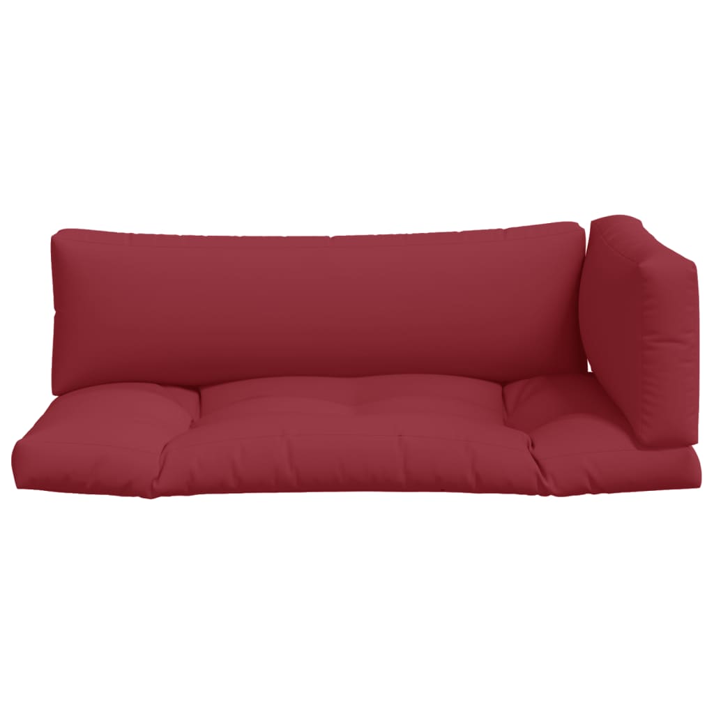 Pallet Cushions 3 pcs Red Fabric