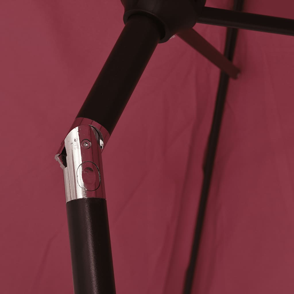 Garden Parasol with Metal Pole 300x200 cm Bordeaux Red