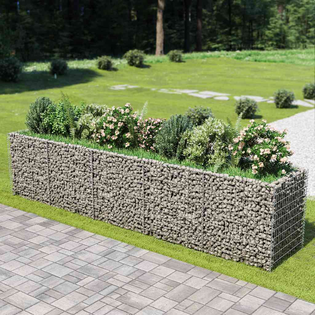 Gabion Raised Bed Galvanised Steel 450x90x100 cm