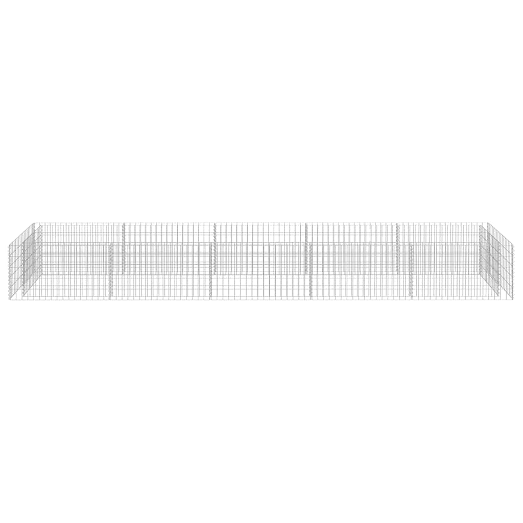 Gabion Raised Bed Galvanised Steel 450x90x50 cm