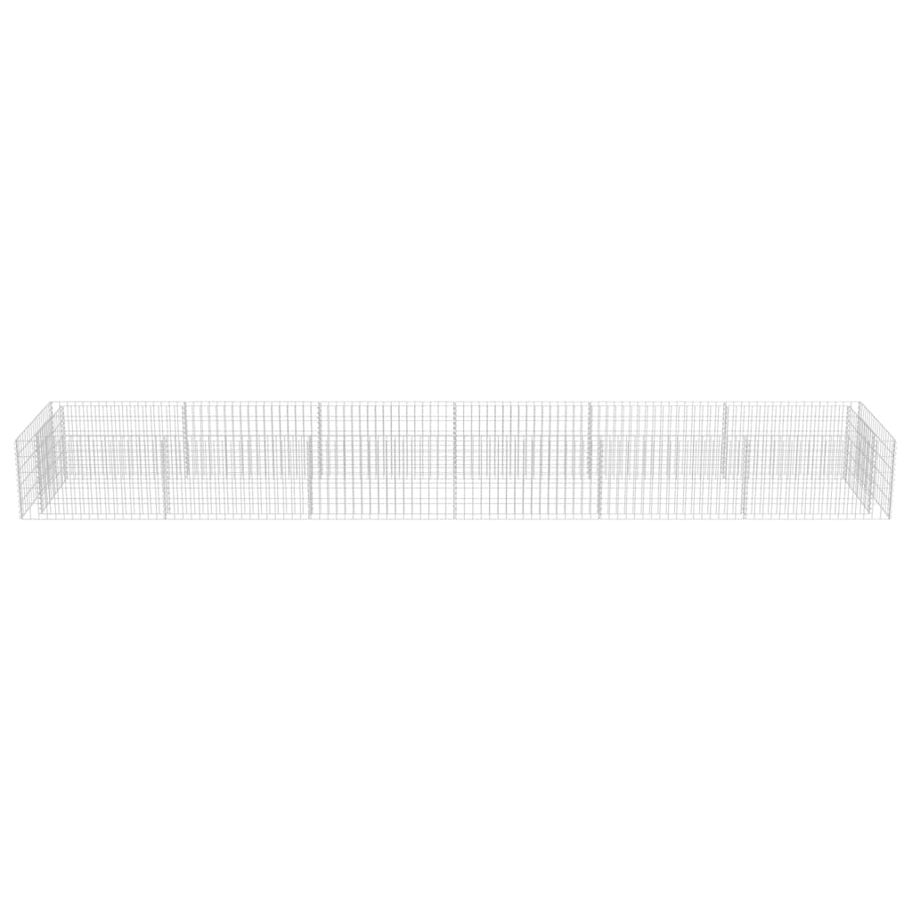 Gabion Raised Bed Galvanised Steel 540x90x50 cm