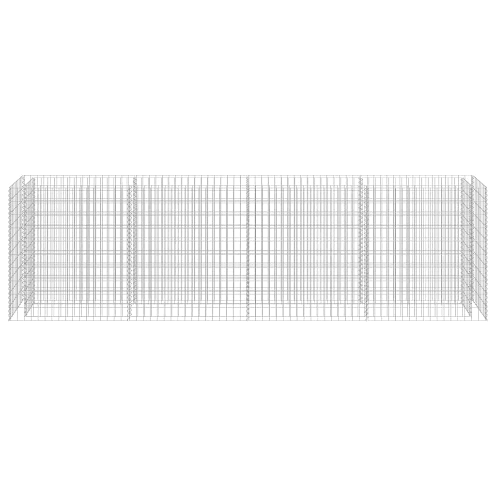 Gabion Raised Bed Galvanised Steel 360x50x100 cm