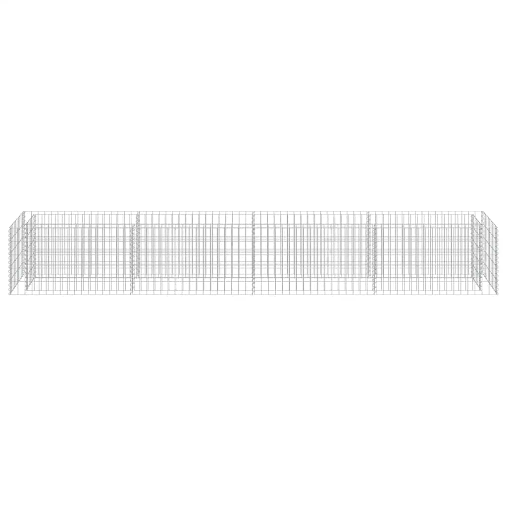 Gabion Raised Bed Galvanised Steel 360x50x50 cm