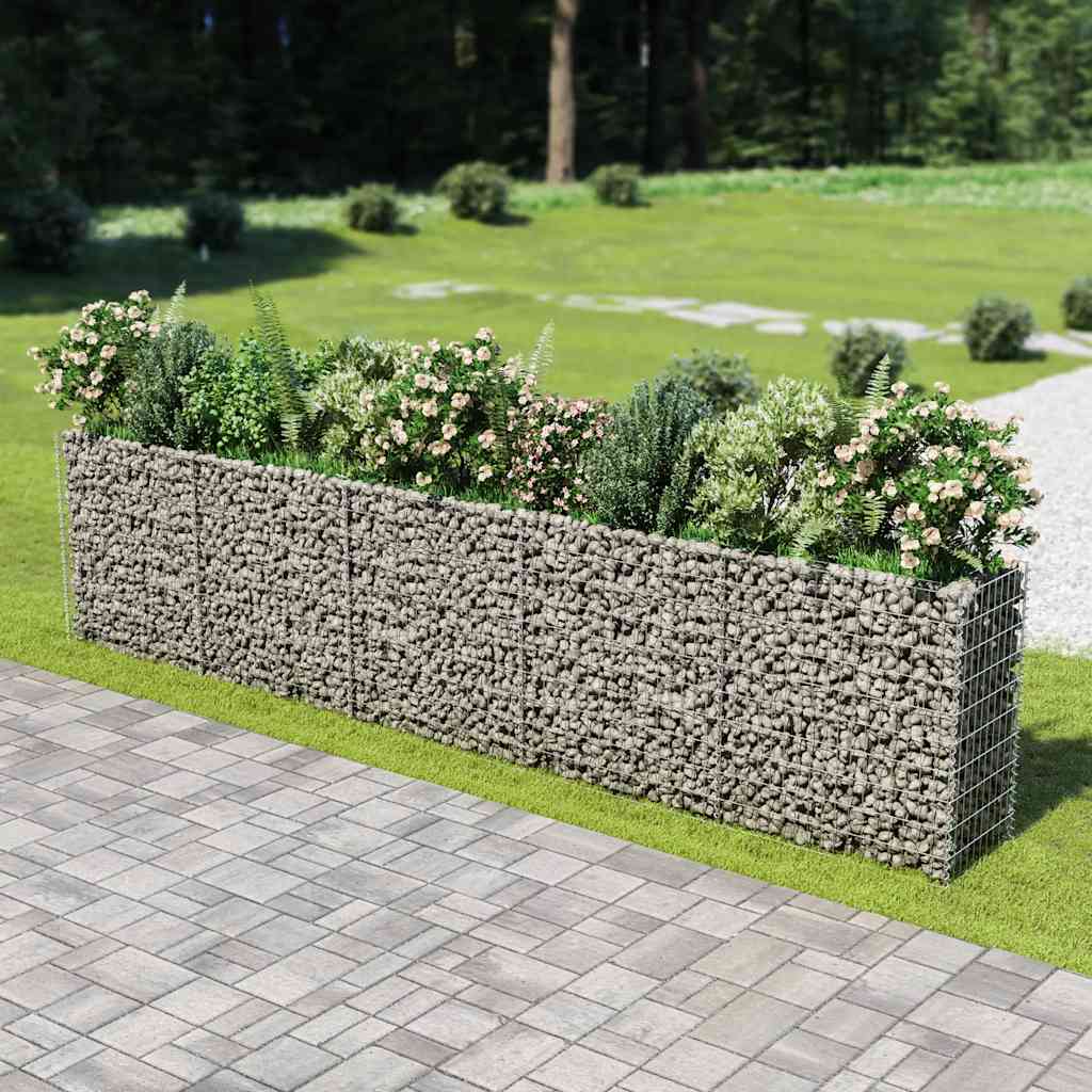 Gabion Raised Bed Galvanised Steel 450x50x100 cm