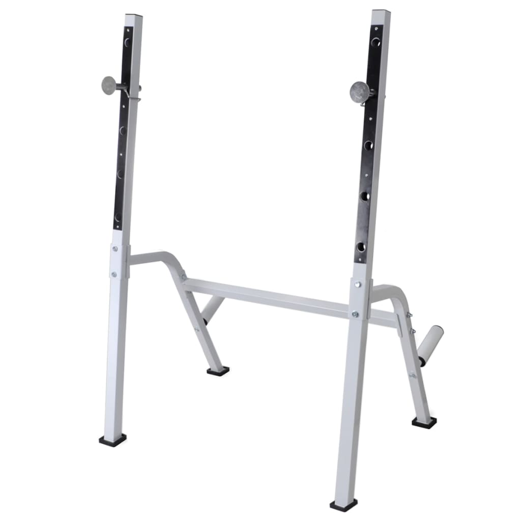Workout Bench with Weight Rack&Barbell and Dumbbell Set 90 kg