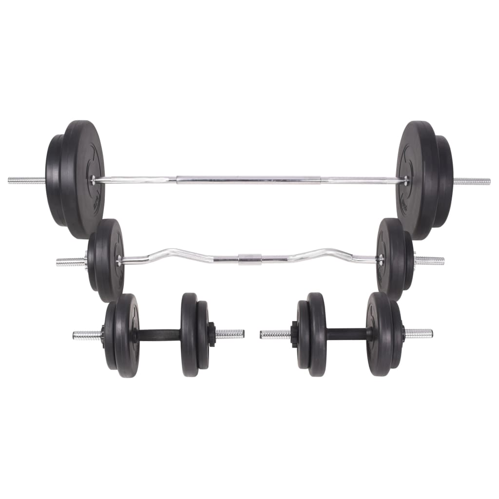 Weight Bench with Weight Rack&Barbell and Dumbbell Set 90 kg