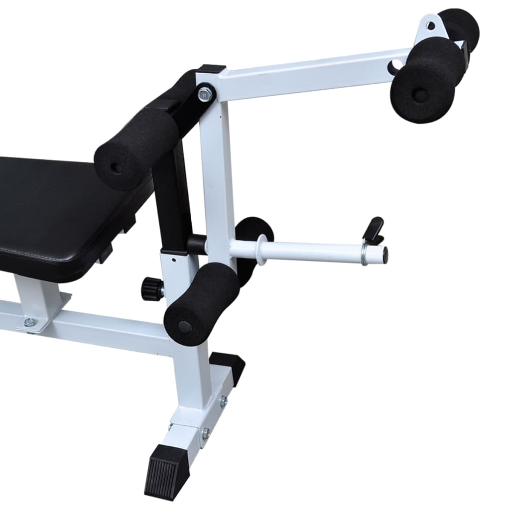 Weight Bench with Weight Rack&Barbell and Dumbbell Set 120 kg