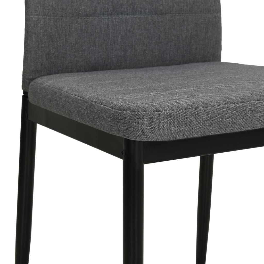 Dining Chairs 6 pcs Light Grey Fabric