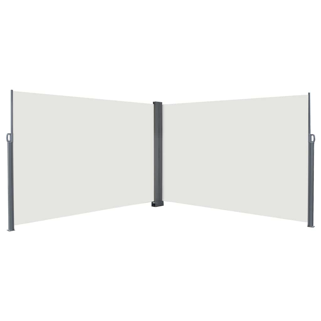 Retractable Side Awning Cream 600 x 200 cm Metal