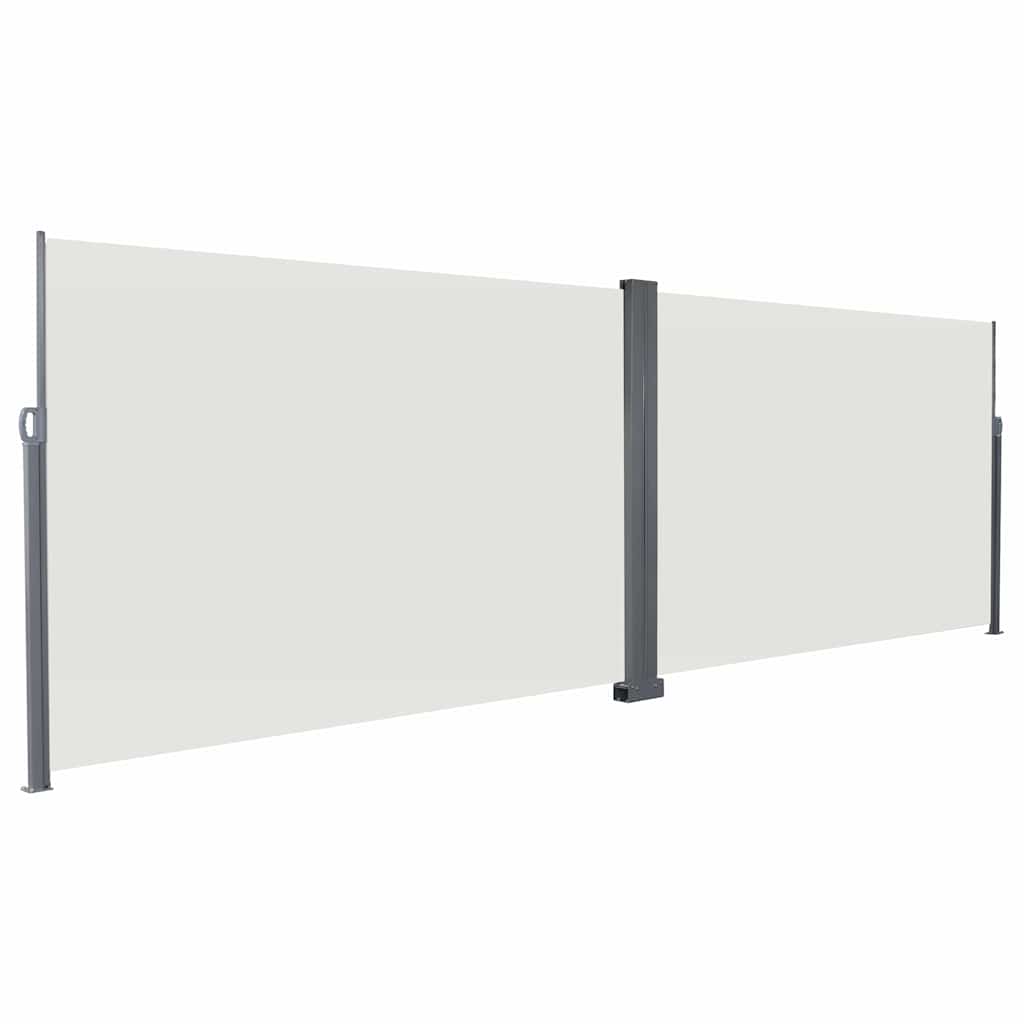Retractable Side Awning Cream 600 x 200 cm Metal