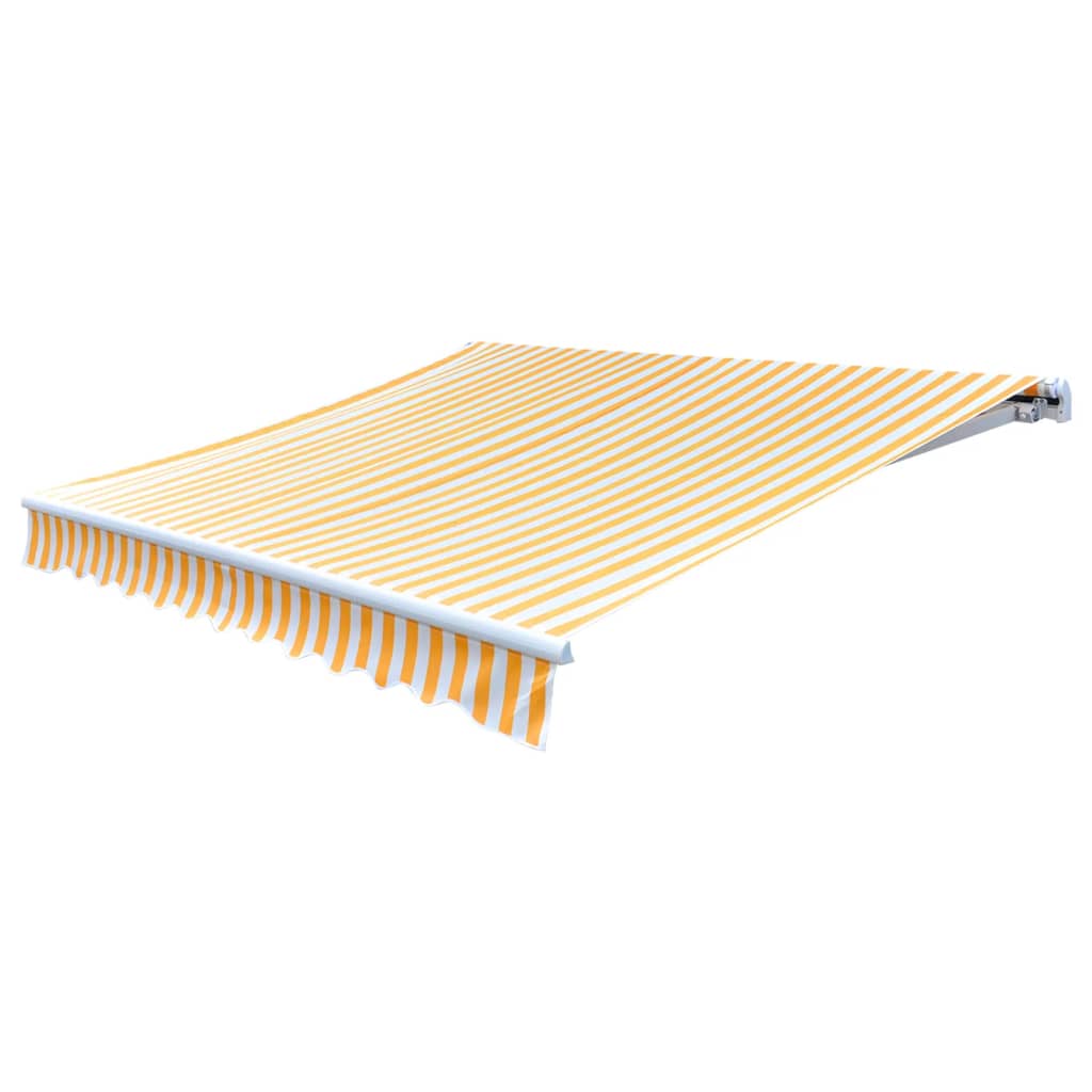 Awning Top Sunshade Canvas Orange & White 5x3 m