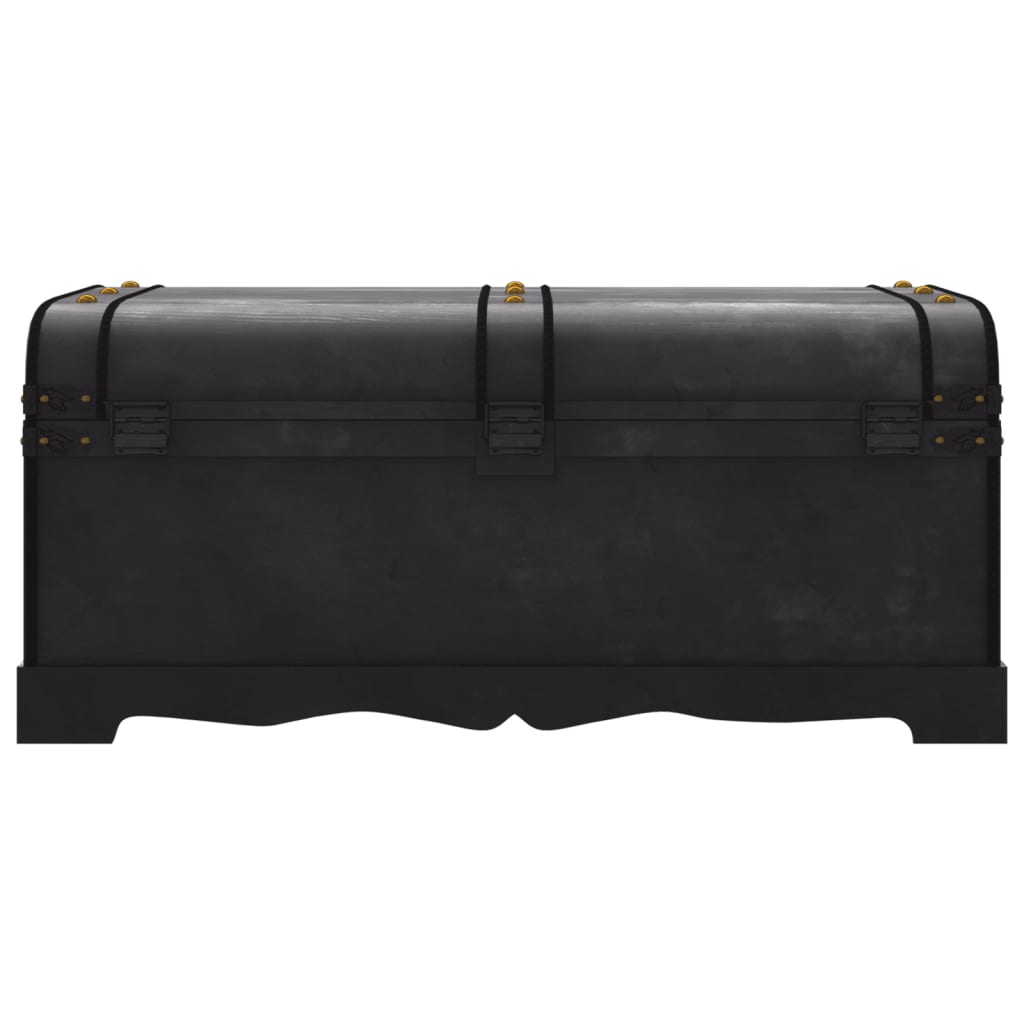 Treasure Chest Wood Black 90x51x42 cm