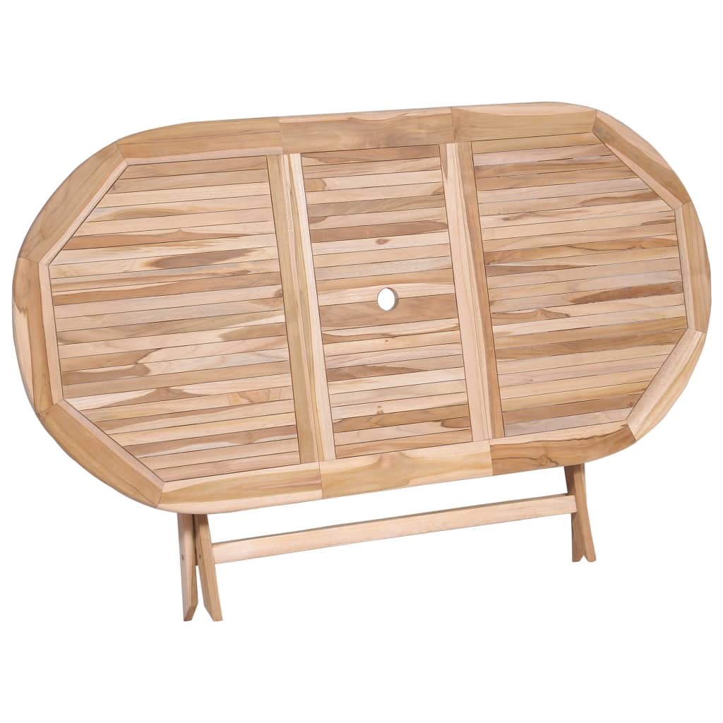 Folding Garden Table 160x80x75 cm Solid Teak Wood