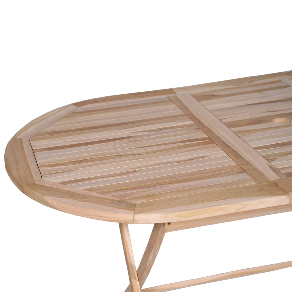 Folding Garden Table 160x80x75 cm Solid Teak Wood