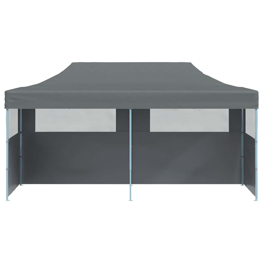Folding Pop-up Partytent with Sidewalls 3x6 m Anthracite