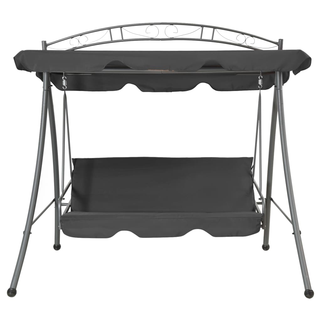 Outdoor Convertible Swing Bench with Canopy 198x120x205 cm