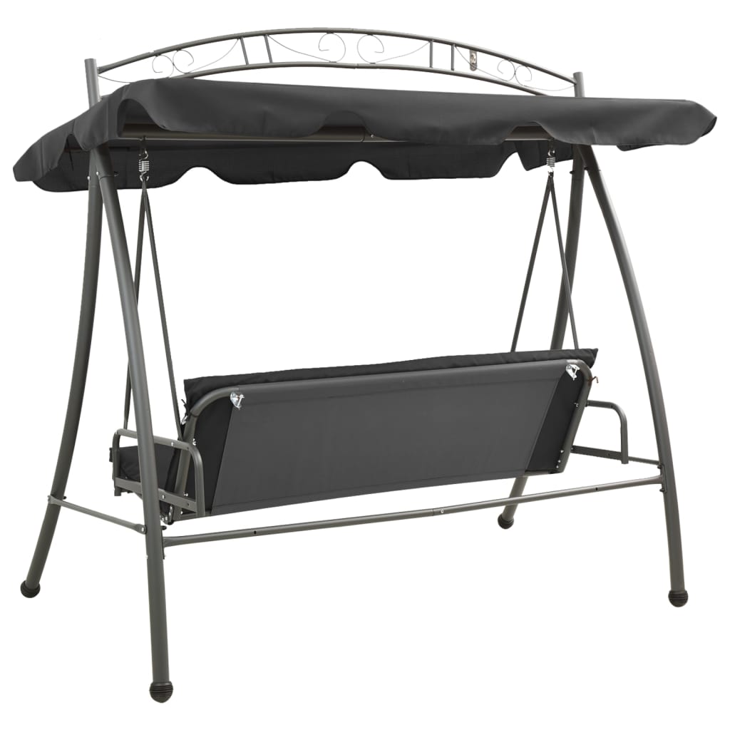 Outdoor Convertible Swing Bench with Canopy 198x120x205 cm