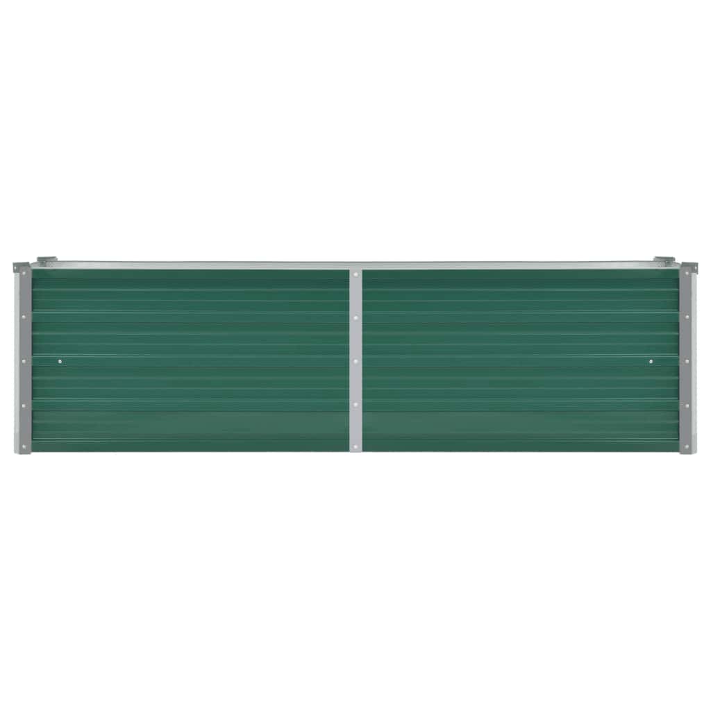 Garden Raised Bed Galvanised Steel 160x40x45 cm Green