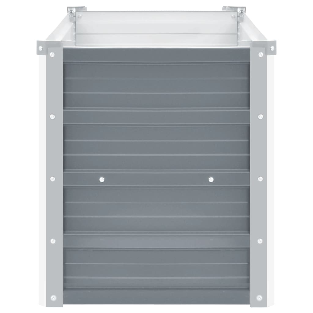 Garden Raised Bed Galvanised Steel 100x40x45 cm Grey